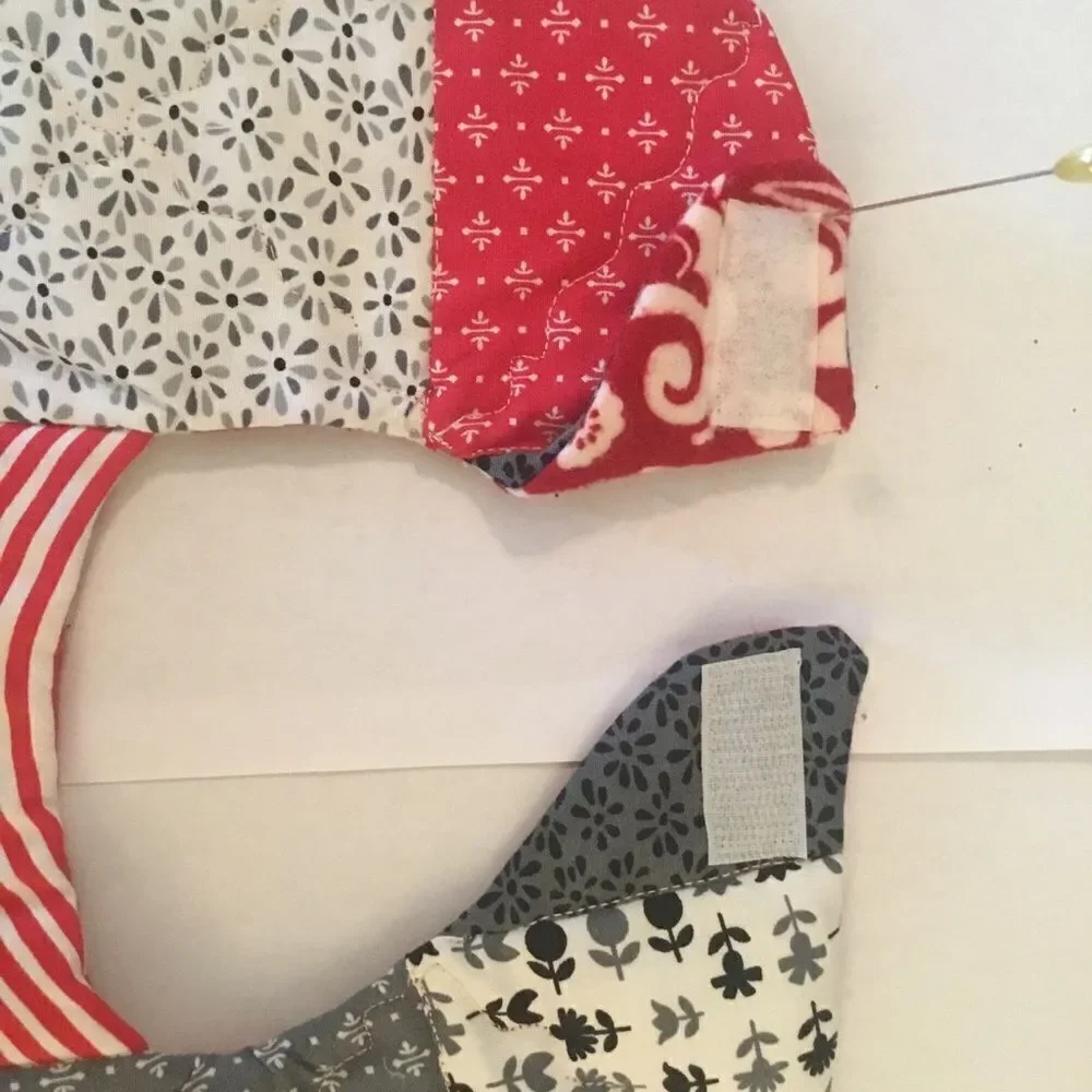 Handmade Quilted Reversible Baby Bib 3/$25